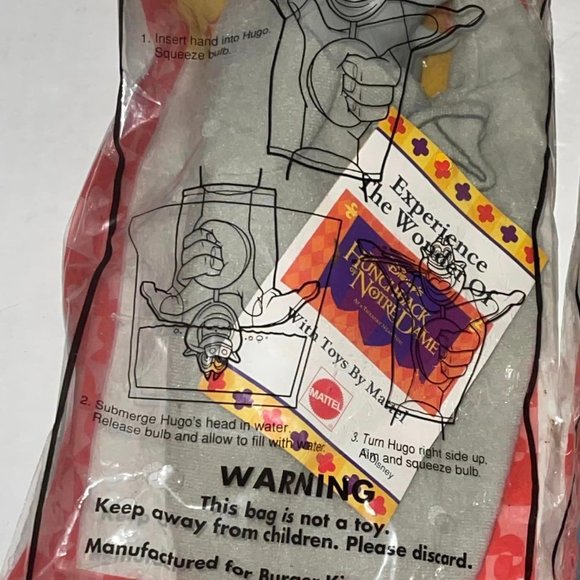1996 set of4 BURGER KING HUNCHBACK OF NOTRE DAME plush figures New in package - Picture 10 of 12